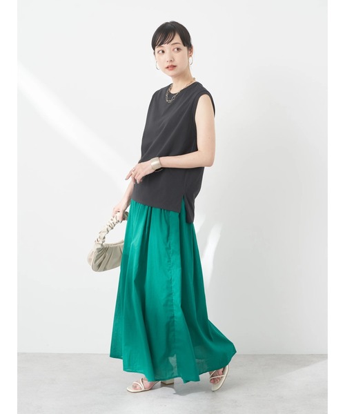 earth music&ecology(アースミュージックアンドエコロジー)の「ノースリーブカットソー(汗じみ防止)(Tシャツ/カットソー・レディース・ブラック/ブラウン/オフホワイト/その他6・S/M)」の16枚目の写真