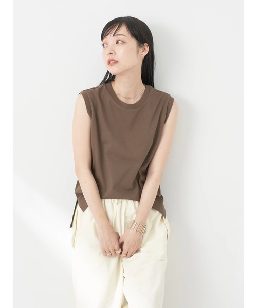 earth music&ecology(アースミュージックアンドエコロジー)の「ノースリーブカットソー(汗じみ防止)(Tシャツ/カットソー・レディース・ブラック/ブラウン/オフホワイト/その他6・S/M)」の20枚目の写真