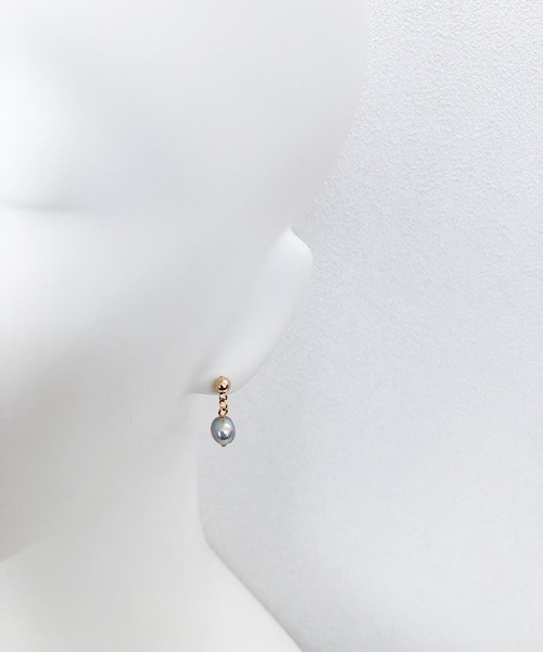 セール】一粒スモール淡水パールピアス（ピアス（両耳用