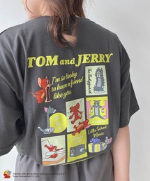 AS KNOW AS plus | ○アクリルキーホルダー付き トムとジェリー 刺繍Ｔシャツ 【TOM and JERRY/トムとジェリー】(Tシャツ/カットソー)