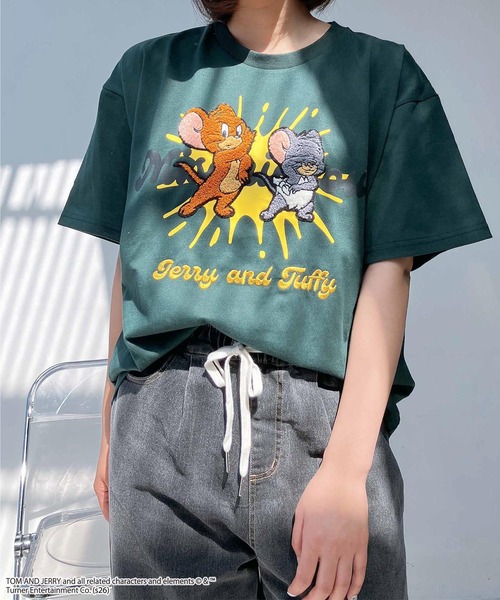 り*♡様 ヒスミニ タトゥティシャツ新品タグ付き ○トムとジェリー 刺繍Tシャツ 【TOM and JERRY/トムとジェリー