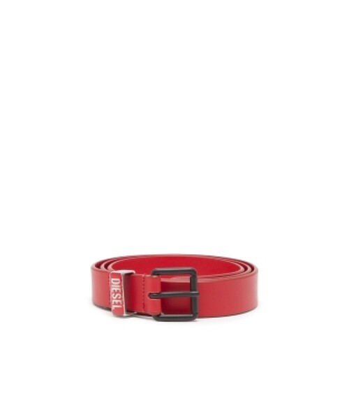 DIESEL(ディーゼル)の「メンズ カウレザー メタルバックル ベルト(ベルト・メンズ・レッド/ブラック・80/95/85/100/90)」の10枚目の写真