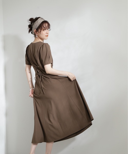 N.（N. Natural Beauty Basic）（エヌエヌナチュラルビューティーベーシック）の「【S Size Line】◆キーネックパワショルワンピース（ワンピース・レディース・モカ/ブルー/ライトグリーン・SMALL/MEDIUM）」の11枚目の写真