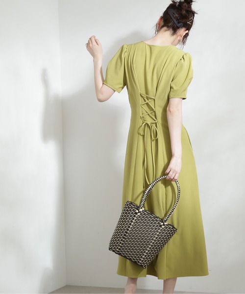 N.（N. Natural Beauty Basic）（エヌエヌナチュラルビューティーベーシック）の「【S Size Line】◆キーネックパワショルワンピース（ワンピース・レディース・モカ/ブルー/ライトグリーン・SMALL/MEDIUM）」の13枚目の写真