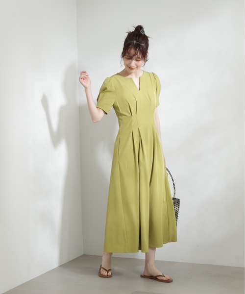 N.（N. Natural Beauty Basic）（エヌエヌナチュラルビューティーベーシック）の「【S Size Line】◆キーネックパワショルワンピース（ワンピース・レディース・モカ/ブルー/ライトグリーン・SMALL/MEDIUM）」の16枚目の写真