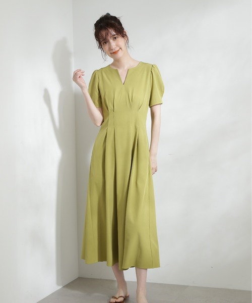 N.（N. Natural Beauty Basic）（エヌエヌナチュラルビューティーベーシック）の「【S Size Line】◆キーネックパワショルワンピース（ワンピース・レディース・モカ/ブルー/ライトグリーン・SMALL/MEDIUM）」の12枚目の写真