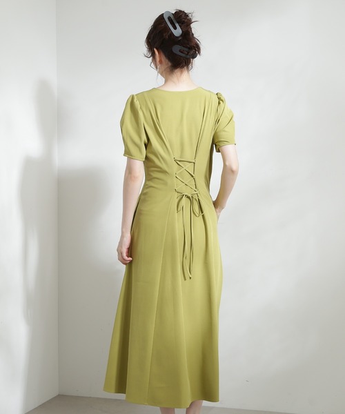 N.（N. Natural Beauty Basic）（エヌエヌナチュラルビューティーベーシック）の「【S Size Line】◆キーネックパワショルワンピース（ワンピース・レディース・モカ/ブルー/ライトグリーン・SMALL/MEDIUM）」の20枚目の写真