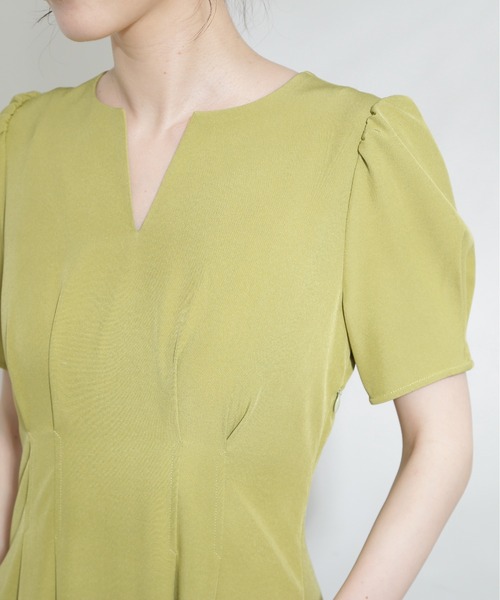 N.（N. Natural Beauty Basic）（エヌエヌナチュラルビューティーベーシック）の「【S Size Line】◆キーネックパワショルワンピース（ワンピース・レディース・モカ/ブルー/ライトグリーン・SMALL/MEDIUM）」の21枚目の写真