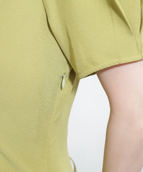 N.（N. Natural Beauty Basic）（エヌエヌナチュラルビューティーベーシック）の「【S Size Line】◆キーネックパワショルワンピース（ワンピース・レディース・モカ/ブルー/ライトグリーン・SMALL/MEDIUM）」の22枚目の写真