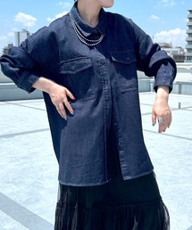 LEPSIM | デニムBIG長袖シャツ　908983(シャツ/ブラウス)