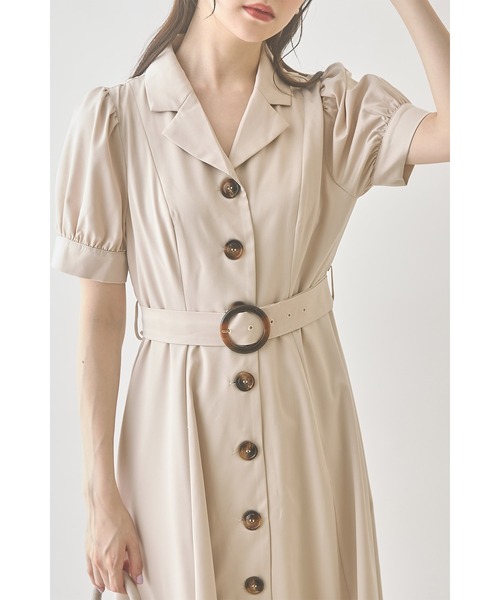 トレンチシャツワンピース★ベルと付きロング丈3色 トッコクローゼット tocco closet ベルト付きトレンチライク