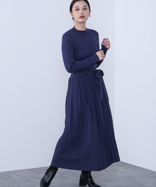 BEAMS HEART（ビームスハート）の「リブニット スカートセットアップ（S～M・セットアイテム）（ワンピース・レディース・ブラック/ネイビー/グレー/オリーブ/アイボリー・SMALL/MEDIUM）」の18枚目の写真