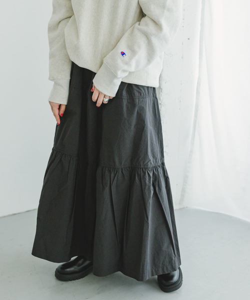 ITEMS URBANRESEARCH（アイテムズ アーバンリサーチ）の「ティアードスカート（スカート・レディース・ブラック/ホワイト系その他・FREE）」の22枚目の写真