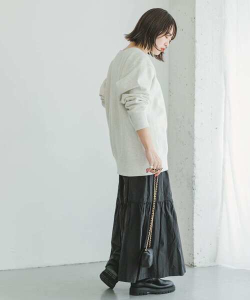 ITEMS URBANRESEARCH（アイテムズ アーバンリサーチ）の「ティアードスカート（スカート・レディース・ブラック/ホワイト系その他・FREE）」の5枚目の写真