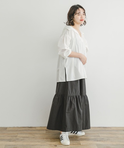 ITEMS URBANRESEARCH（アイテムズ アーバンリサーチ）の「ティアードスカート（スカート・レディース・ブラック/ホワイト系その他・FREE）」の12枚目の写真