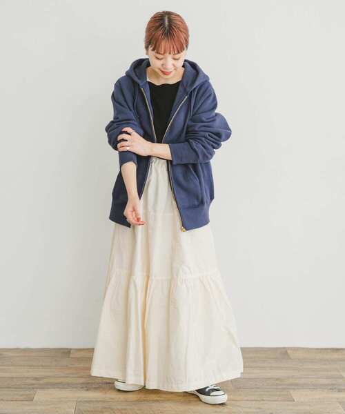 ITEMS URBANRESEARCH（アイテムズ アーバンリサーチ）の「ティアードスカート（スカート・レディース・ブラック/ホワイト系その他・FREE）」の4枚目の写真