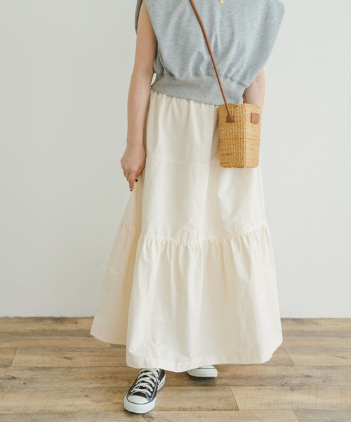 ITEMS URBANRESEARCH（アイテムズ アーバンリサーチ）の「ティアードスカート（スカート・レディース・ブラック/ホワイト系その他・FREE）」の10枚目の写真