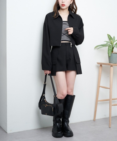 Chico（チコ）の「カーゴポケットミニスカパン（スカート・レディース・グレイッシュベージュ/グレー/ブラック・FREE）」の22枚目の写真