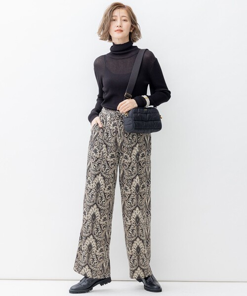23区（ニジュウサンク）の「【SLOW/一部店舗限定】シアーリブ タートルネックニット（ニット/セーター・レディース・黄土色系/ブラック系/アイボリー系・38/40）」の12枚目の写真