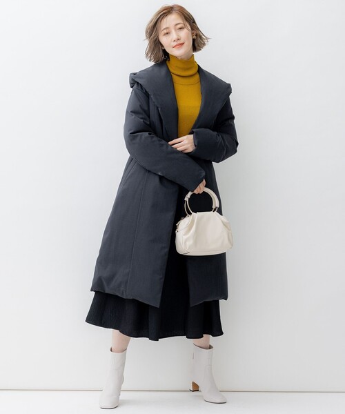 23区（ニジュウサンク）の「【SLOW/一部店舗限定】シアーリブ タートルネックニット（ニット/セーター・レディース・黄土色系/ブラック系/アイボリー系・38/40）」の22枚目の写真