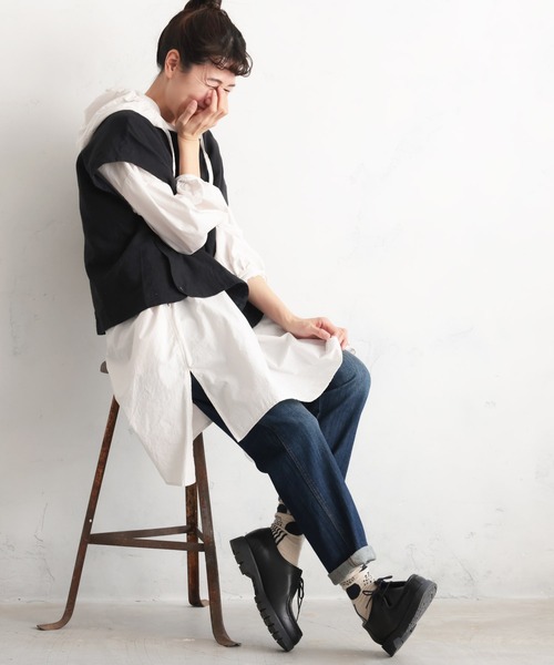 soulberry（ソウルベリー）の「【レギュラー丈】“みんな”のデニム［pn015］（デニムパンツ・レディース・ネイビー/ブルー/サックスブルー・S/LL/M/L/5L/4L/3L）」の5枚目の写真