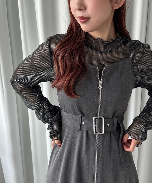 soie by apres jour mignon(ソワバイアプレジュールミニョン)の「【soie by apres jour mignon】袖ギャザーラメシアートップス【ZOZOTOWN限定アイテム】(シャツ/ブラウス・レディース・ゴールド/シルバー/ブラック・MEDIUM/SMALL)」の16枚目の写真