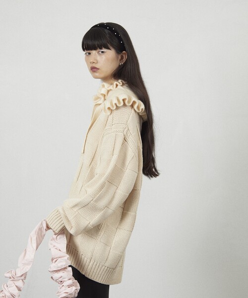 Firsthand（ファーストハンド）の「Firsthand/ファーストハンド ケープマフラー / つけ襟/ケープマフラー / つけ襟（付け襟・レディース・オフホワイト/ブラック・ONE SIZE）」の5枚目の写真