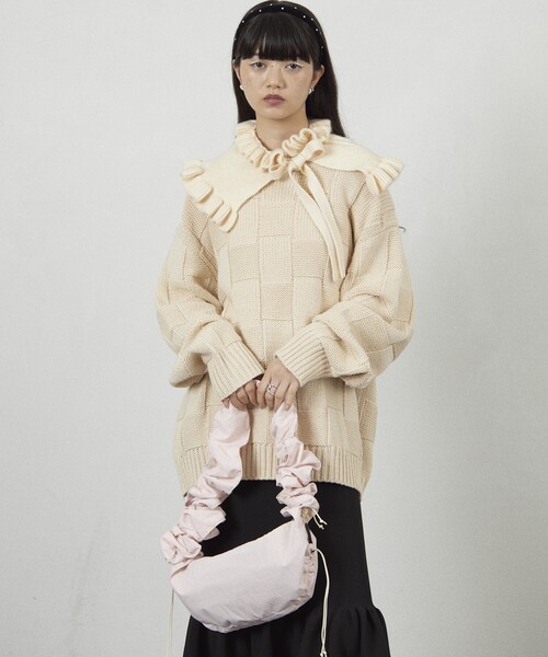 Firsthand（ファーストハンド）の「Firsthand/ファーストハンド ケープマフラー / つけ襟/ケープマフラー / つけ襟（付け襟・レディース・オフホワイト/ブラック・ONE SIZE）」の7枚目の写真