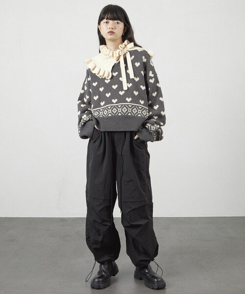 Firsthand（ファーストハンド）の「Firsthand/ファーストハンド ケープマフラー / つけ襟/ケープマフラー / つけ襟（付け襟・レディース・オフホワイト/ブラック・ONE SIZE）」の13枚目の写真