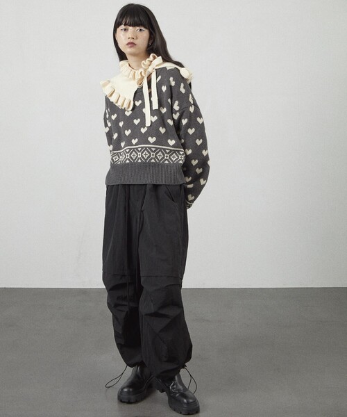 Firsthand（ファーストハンド）の「Firsthand/ファーストハンド ケープマフラー / つけ襟/ケープマフラー / つけ襟（付け襟・レディース・オフホワイト/ブラック・ONE SIZE）」の14枚目の写真