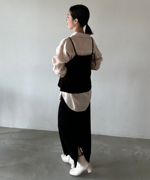 Doux archives（ドゥアルシーヴ）の「ストレッチベロアキャミソール（キャミソール・レディース・ブラウン/モカ・FREE）」の11枚目の写真