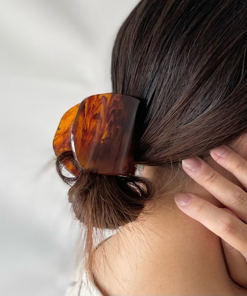 ストーン付きベージュヘアクリップ 約7.5cm 最新ファッション - ストーン付きベージュヘアクリップ 約7.5cm