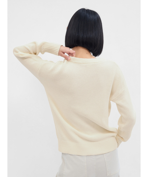 GAP（ギャップ）の「ケーブルニット クルーネックセーター（ニット/セーター・レディース・キャメル/アイボリー/ブラック/ピンク・S/XL/XXS/M/XS/L）」の6枚目の写真