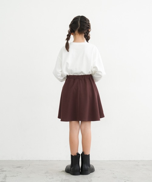 coca（coca）（コカ）の「キッズ エンボス加工フロントジップフレアスカート（スカート・キッズ・ブラック/ワイン・110/120/140/130）」の7枚目の写真