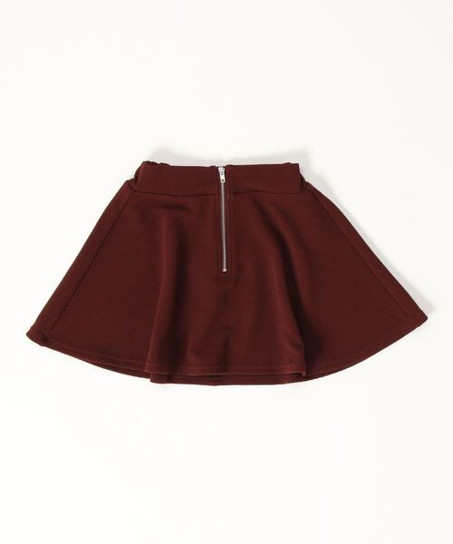 coca（coca）（コカ）の「キッズ エンボス加工フロントジップフレアスカート（スカート・キッズ・ブラック/ワイン・110/120/140/130）」の4枚目の写真