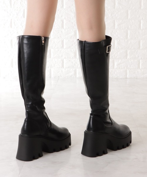 Lace Ladies（レースレディース）の「サイドジップ厚底ジョッキーブーツ（ブーツ・レディース・ブラック・24.5/23/22.5/ 25/23.5/24）」の7枚目の写真