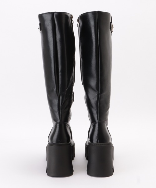 Lace Ladies（レースレディース）の「サイドジップ厚底ジョッキーブーツ（ブーツ・レディース・ブラック・24.5/23/22.5/ 25/23.5/24）」の12枚目の写真