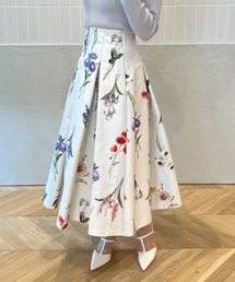 Hazel flower タックフレアスカート