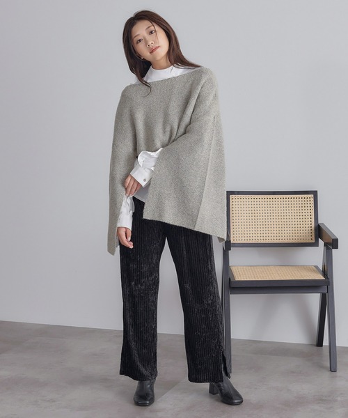 soie by apres jour mignon（ソワバイアプレジュールミニョン）の「【soie by apres jour mignon】ベロアクリンクルイージーパンツ【ZOZOTOWN限定アイテム】（その他パンツ・レディース・オフホワイト/ブルー系その他/ブラック・SMALL/MEDIUM）」の16枚目の写真