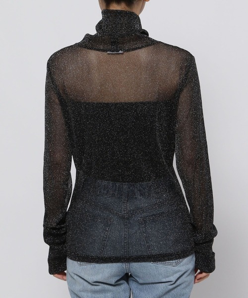 LOWRYS FARM（ローリーズファーム）の「ラメオフタートルロングスリーブ　984581（Tシャツ/カットソー・レディース・アイボリー/ブラック/ブルー/シルバー・FREE）」の19枚目の写真