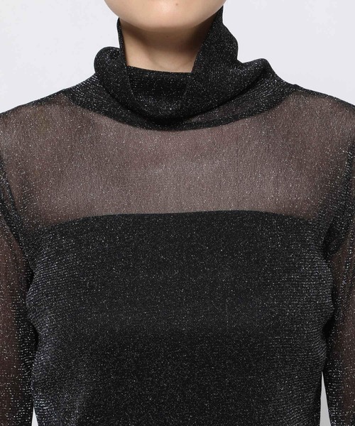 LOWRYS FARM（ローリーズファーム）の「ラメオフタートルロングスリーブ　984581（Tシャツ/カットソー・レディース・アイボリー/ブラック/ブルー/シルバー・FREE）」の20枚目の写真