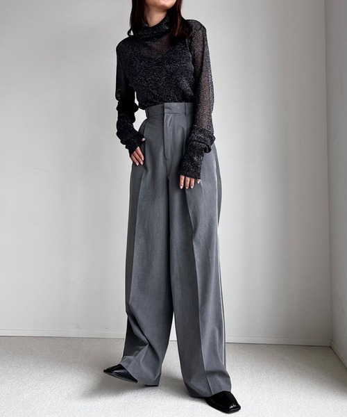 LOWRYS FARM（ローリーズファーム）の「ラメオフタートルロングスリーブ　984581（Tシャツ/カットソー・レディース・アイボリー/ブラック/ブルー/シルバー・FREE）」の12枚目の写真