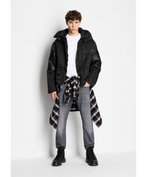 ARMANI EXCHANGE | 【A|X アルマーニ エクスチェンジ】ダークグレーウォッシュフリースデニムパンツ_J13 SLIM(デニムパンツ)