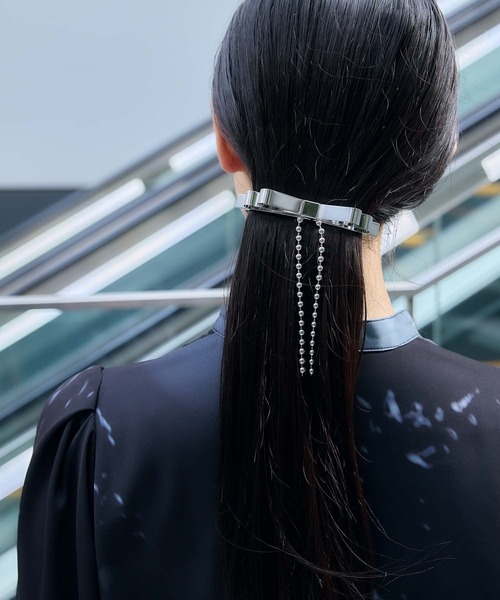 HARE(ハレ)の「メタルリボンクリップ(HARE)(バレッタ/ヘアクリップ・レディース・シルバー・FREE)」の1枚目の写真