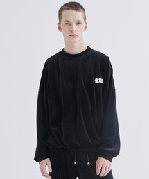 【TTTMSW/ティー】Velours crew neck sweat