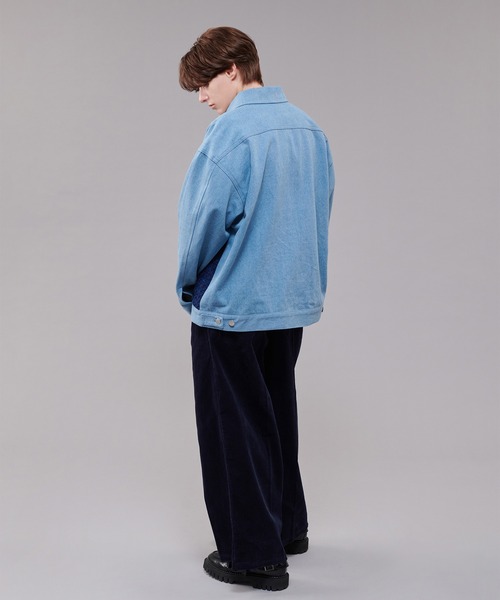 ONCILY（オンシェリー）の「TWEED DOCKING DENIM JACKET / ツイード