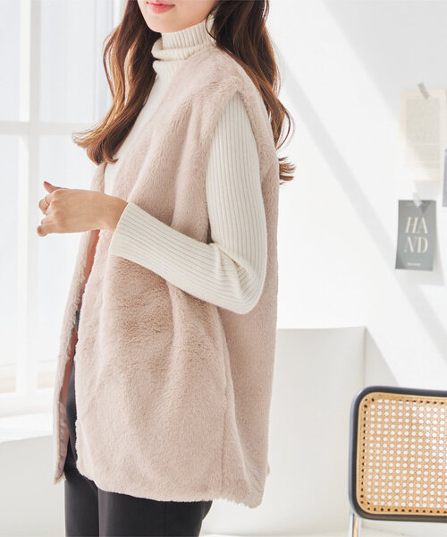 KOBE LETTUCE（コウベレタス）の「ファージレベスト（ベスト・レディース・ブラック/ベージュ/グレー/ピンク・FREE）」の4枚目の写真