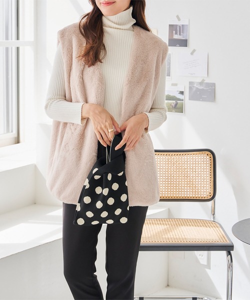 KOBE LETTUCE（コウベレタス）の「ファージレベスト（ベスト・レディース・ブラック/ベージュ/グレー/ピンク・FREE）」の10枚目の写真