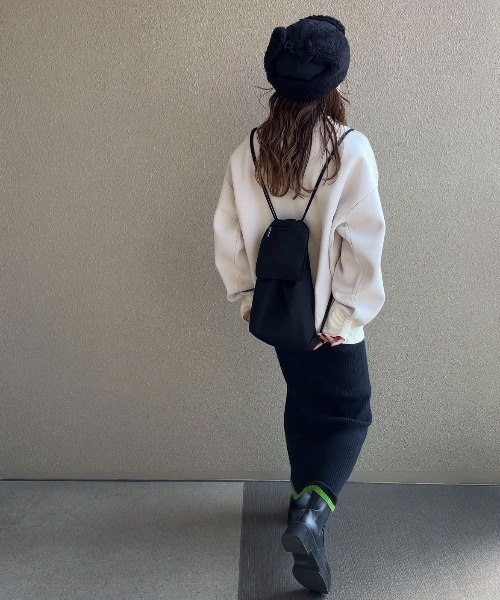 feepur by saya(フェピュールバイサヤ)の「スウェットライクジャガードロゴニット(ニット/セーター・レディース・グレー/ホワイト/オフホワイト/ブラック・MEDIUM)」の10枚目の写真