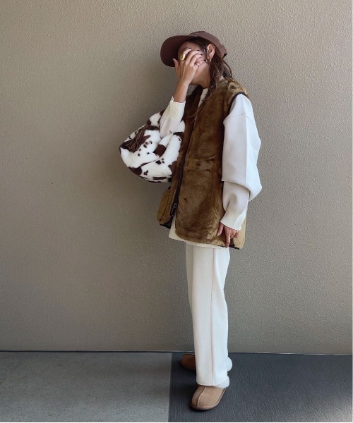 feepur by saya(フェピュールバイサヤ)の「スウェットライクジャガードロゴニット(ニット/セーター・レディース・グレー/ホワイト/オフホワイト/ブラック・MEDIUM)」の20枚目の写真